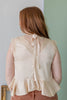 Love in Lace Satin & Lace Peplum A-Line Blouse