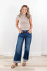 Good To Go Low Rise Baggy Wide Leg Cuffed Jeans