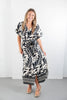 Sunset Social Floral Print Midi Dress