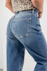 Easy Going Mid Rise Dark Wash Baggy Boyfriend Jeans