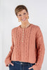 Easy Elegance Cable Knit Henley Sweater