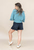 Cut With Attitude Distressed Hem Black Shorts