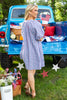 Sweet Freedom Striped Puff Sleeve Cotton Mini Dress