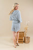 Living Lightly Striped Waffle Knit Matching Set