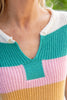 Playful Pop Striped Short Sleeve Top