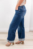 Good To Go Low Rise Baggy Wide Leg Cuffed Jeans