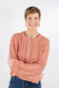 Easy Elegance Cable Knit Henley Sweater