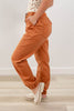 Cinnamon Honey Rust Orange Comfort Stretch Jogger Jeans