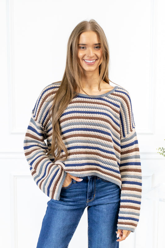 Stripe It Up Loose Sweater