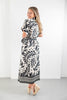 Sunset Social Floral Print Midi Dress
