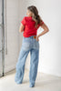 Hidden Gem High Rise Wide Leg Distressed Jeans