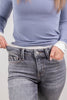 Smoke Show Gray Mid Rise Bootcut Jeans