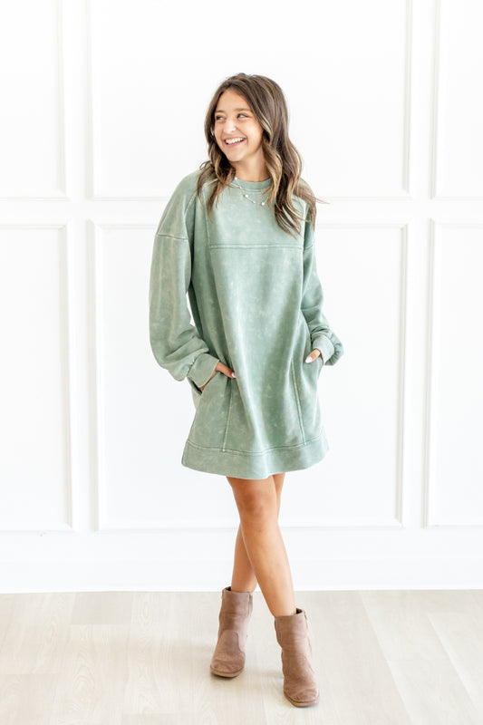 Comfy Cool Oversized Sweatshirt Mini Dress