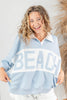 Seaside Beach Oversized Polo Pullover
