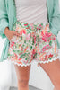 Retro Petal Pop Floral Print Shorts
