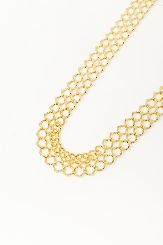 Honeycomb Harmony Gold Dipped Necklace