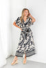 Sunset Social Floral Print Midi Dress