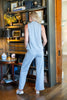 Sculpted Ease Buttery Soft Mock Neck Sleeveless Top