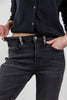 Feline Fine Black Leopard Side Stripe Flare Jeans