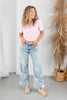 Sunkissed Tides Lace Trim V-Neck Top