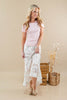 Soft & Sweet Satin Pink Floral and Lace Maxi Skirt