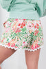 Retro Petal Pop Floral Print Shorts