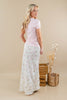 Soft & Sweet Satin Pink Floral and Lace Maxi Skirt