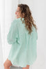 Dream Darling Seersucker Striped Button Down Top