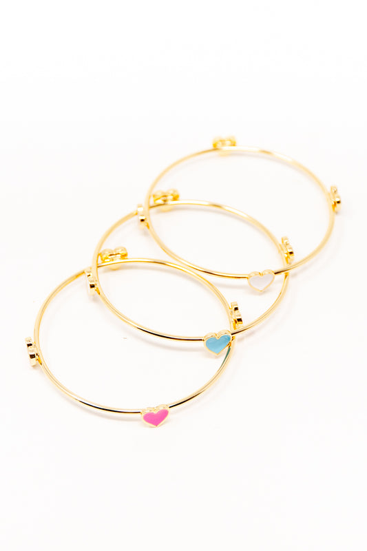 Love In Gold Bangle Bracelet