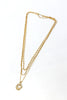 Delicate Love Circle Pendant Layered Necklace