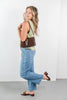 Think Again Mid Rise Patch Pocket Jeans