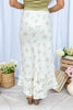 Soft & Sweet Satin Floral Maxi Skirt