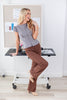 Wicked Sweet Plaid Puff Sleeve Button Front Cotton Top