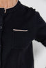 Girl Club Contrast Piping Cardigan Sweater