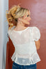 Sheer Confidence Floral Lace V-Neck Blouse