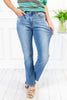 Vintage Wash Thermal Straight Jeans