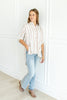 Vertical Charm Striped Button Down Top