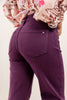 Grape Expectations Wide Leg Plum Patch Pocket Jeans