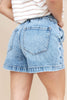 Bring the Heat Waist Tie Denim Shorts