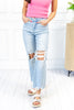 Bad Reputation Distressed Crop Flare Jeans