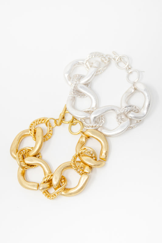 Infinity Links Chunky Clasp Bracelet