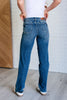 Mid Rise Tummy Control Straight Leg Jeans