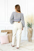 Countryside Crochet Patch Cream Colored Wide Leg Judy Blue Jeans