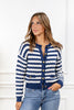 Beauty & Brains Striped Knit Cardigan