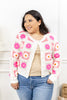 Pink Posies Cardigan Sweater