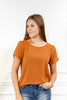 Sienna Flutters Pleated Sleeve Top