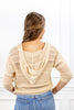 Coastal Drift Knit Hoodie Top