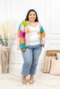 Gran's Girl Patchwork Knit Cardigan Sweater