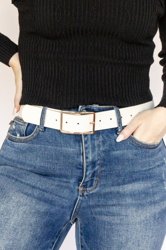 Lasting Impression Rectangle Buckle Belt