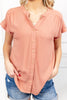 Sunkissed Chic Short Sleeve Button Down Shirt